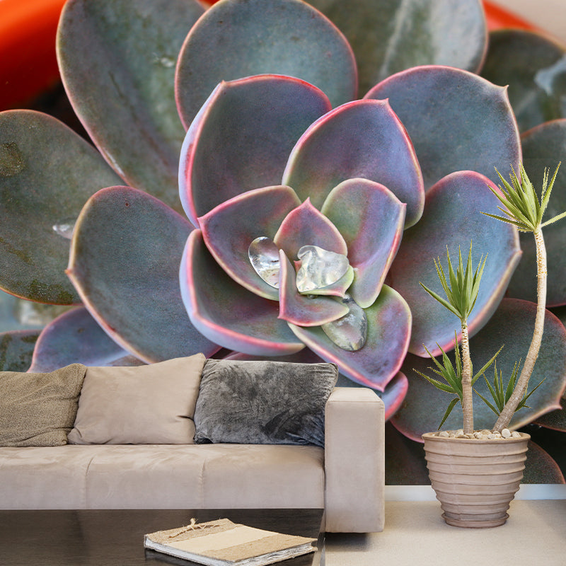 Green Plants Mural Mildew Resistant Wall Decor for House Interior, Personalized Size Available