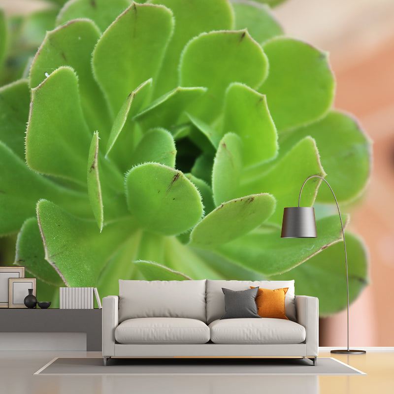 Green Plants Mural Mildew Resistant Wall Decor for House Interior, Personalized Size Available