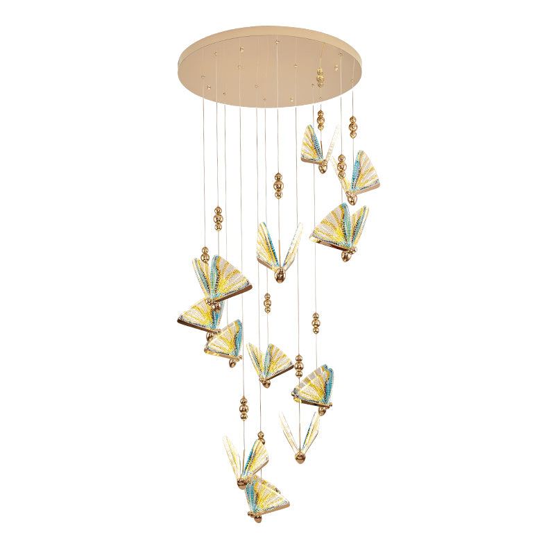 Pendants à papillons multicolores