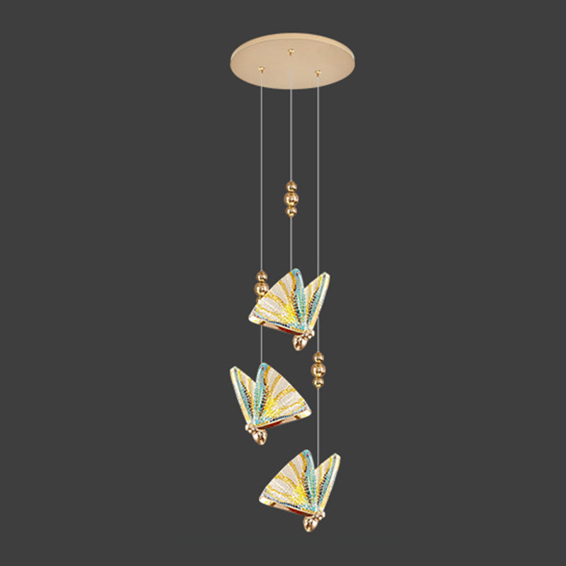 Pendants à papillons multicolores