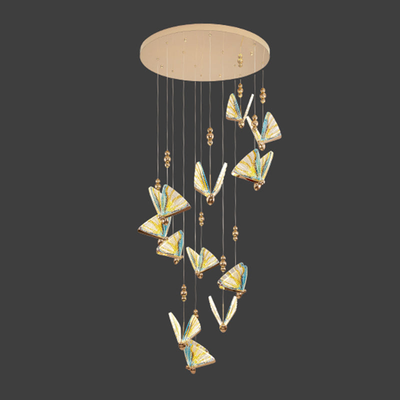 Pendants à papillons multicolores