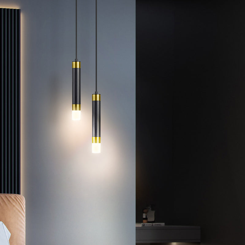 Pendre cylindrique suspension du métal LED minimaliste Aménagement d'éclairage en suspension