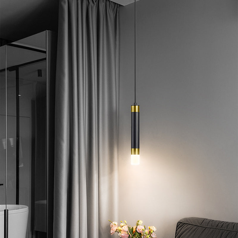 Pendre cylindrique suspension du métal LED minimaliste Aménagement d'éclairage en suspension