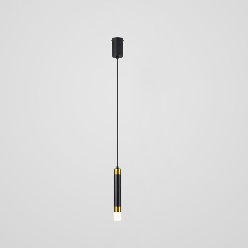 Pendre cylindrique suspension du métal LED minimaliste Aménagement d'éclairage en suspension