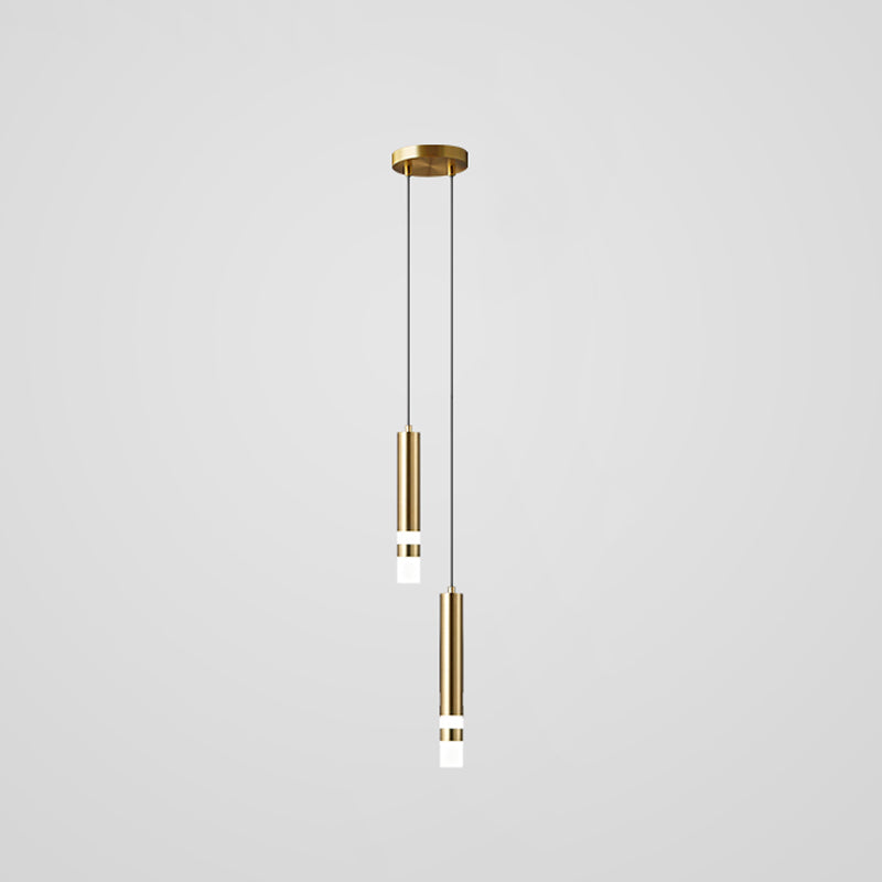 Pendre cylindrique suspension du métal LED minimaliste Aménagement d'éclairage en suspension