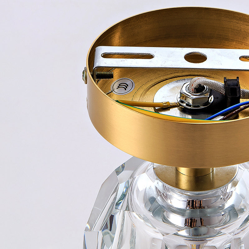 Lámpara de techo Crystal Global estilo simplicidad dorada cerca de la lámpara de techo