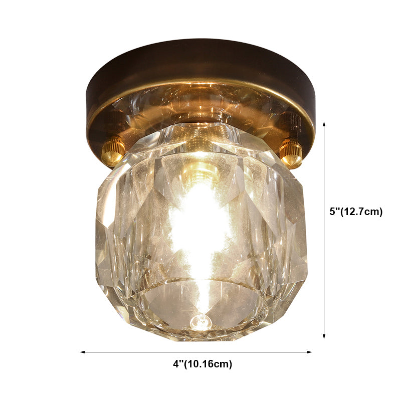 Luminaire de plafond en forme de boule noire, éclairage de plafond moderne en cristal