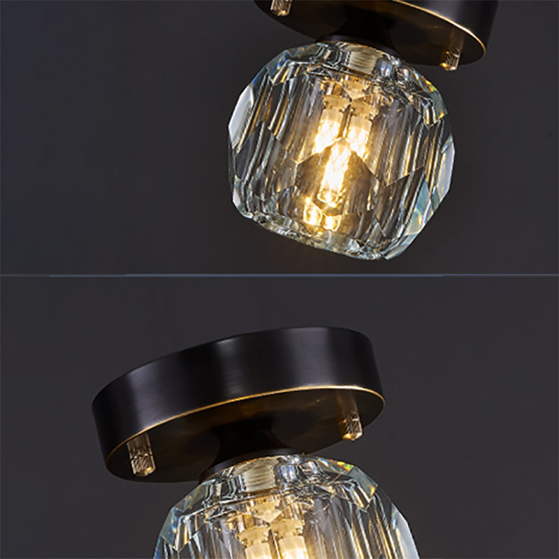 Globe Crystal cerca de la iluminación del techo Accesorio montado en el techo de estilo minimalista