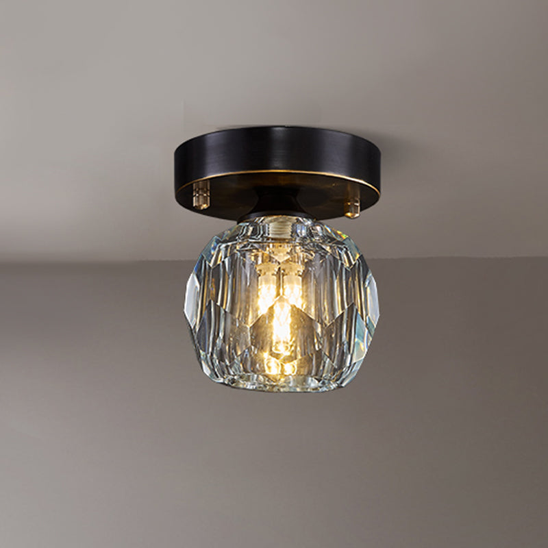 Globe Crystal cerca de la iluminación del techo Accesorio montado en el techo de estilo minimalista