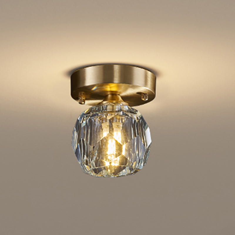 Globe Crystal cerca de la iluminación del techo Accesorio montado en el techo de estilo minimalista