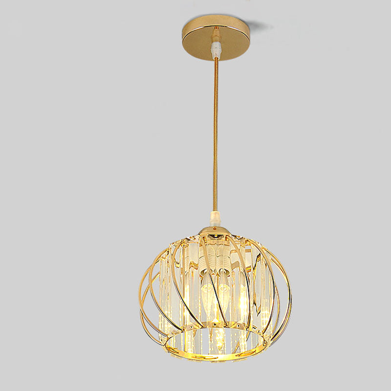 Lantern Hanging Ceiling Light Minimalist Style Crystal Hanging Pendant Light for Aisle