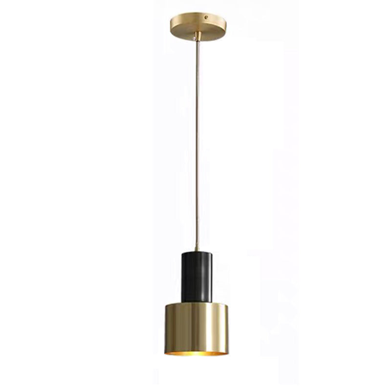 Cylindrical Ceiling Pendant Light Minimalist Style Metal Bedroom Down Lighting Pendant