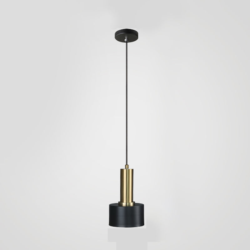 Cylindre métal suspendu plafonnier légère style nordique