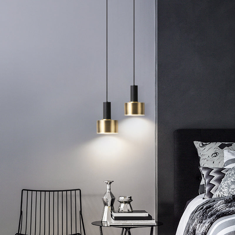 Cylindre métal suspendu plafonnier légère style nordique