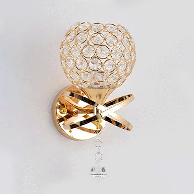 Light montata in oro minimalista in stile muro di fulmine a muro di cristallo