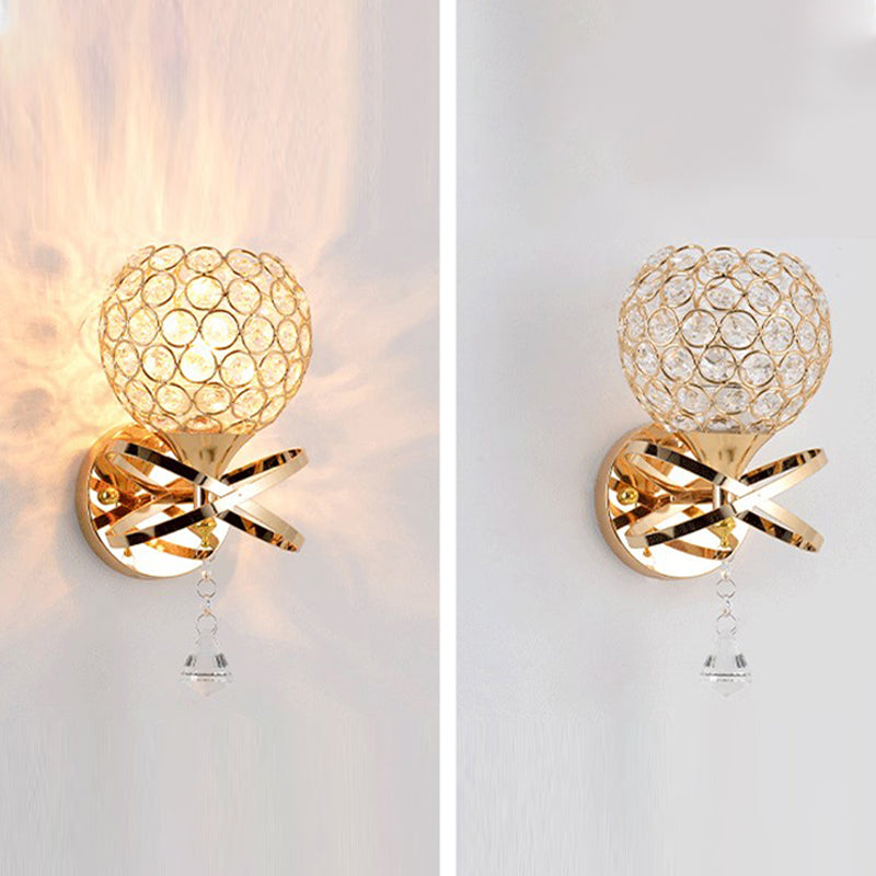 Light montata in oro minimalista in stile muro di fulmine a muro di cristallo