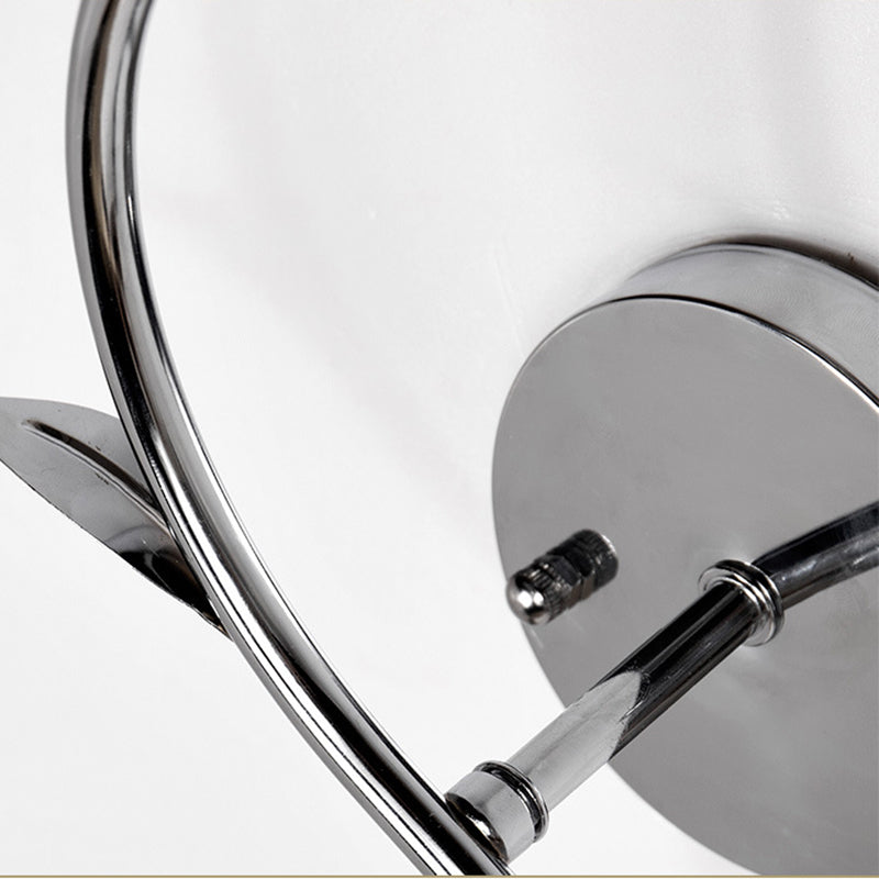 Wohnzimmer Wandleuchten beleuchten moderne Chromwandhalterung Licht mit runden Kristallschatten