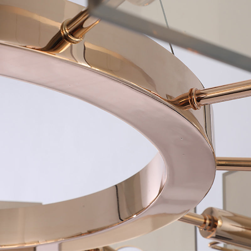 Lampada del lampadario a tamburo ultra-moderno lampada a sospensione di vetro con cavo sospeso per camera da letto