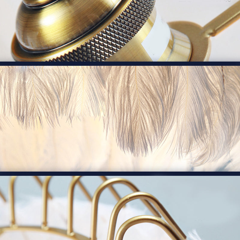 Moderner Stil Feder Kronleuchter Anhänger Lichtdecke hängende Licht für Schlafzimmer