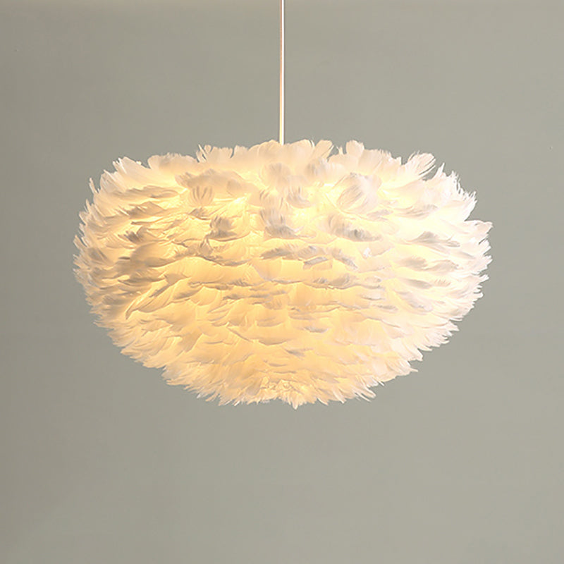 Goose Feather Pendant Light Nordic Modern Living Room Ceiling Hanging Light Fixture