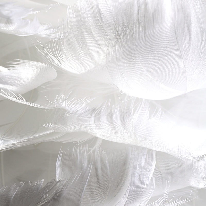 Goose Feather Pendant Light Nordic Modern Living Room Ceiling Hanging Light Fixture