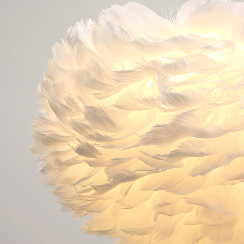 Goose Feather Pendant Light Nordic Modern Living Room Ceiling Hanging Light Fixture
