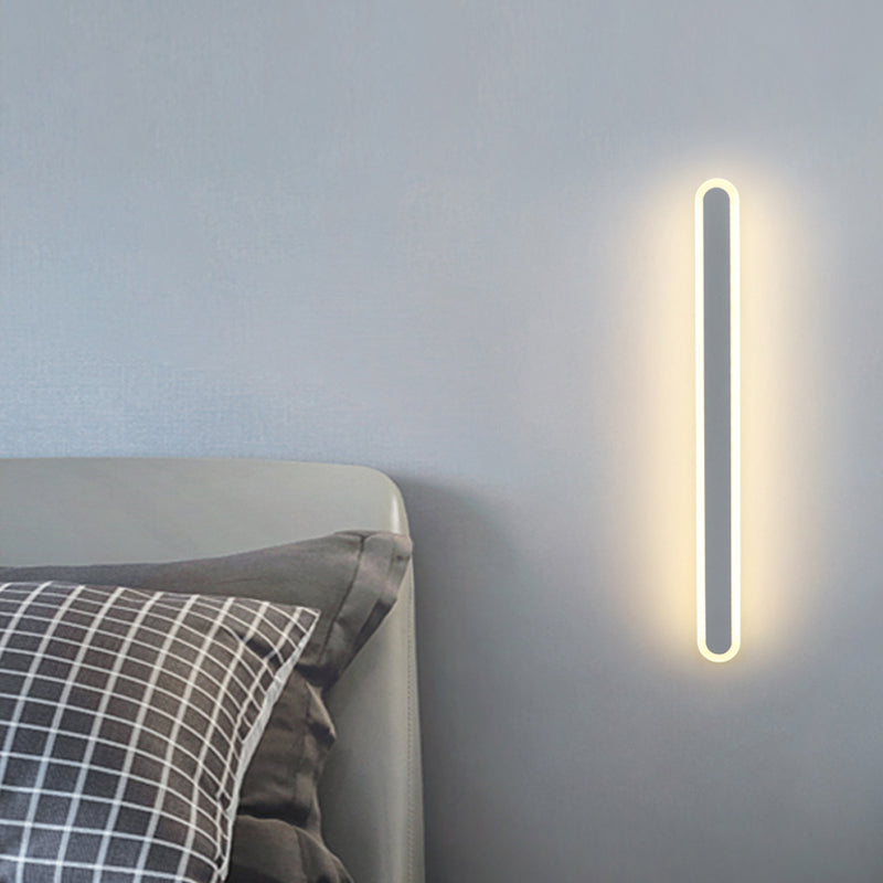 Nordic Minimalist Wall Mount Lamp Bedroom Bedside LED Line Wall Sconce Light Fixture