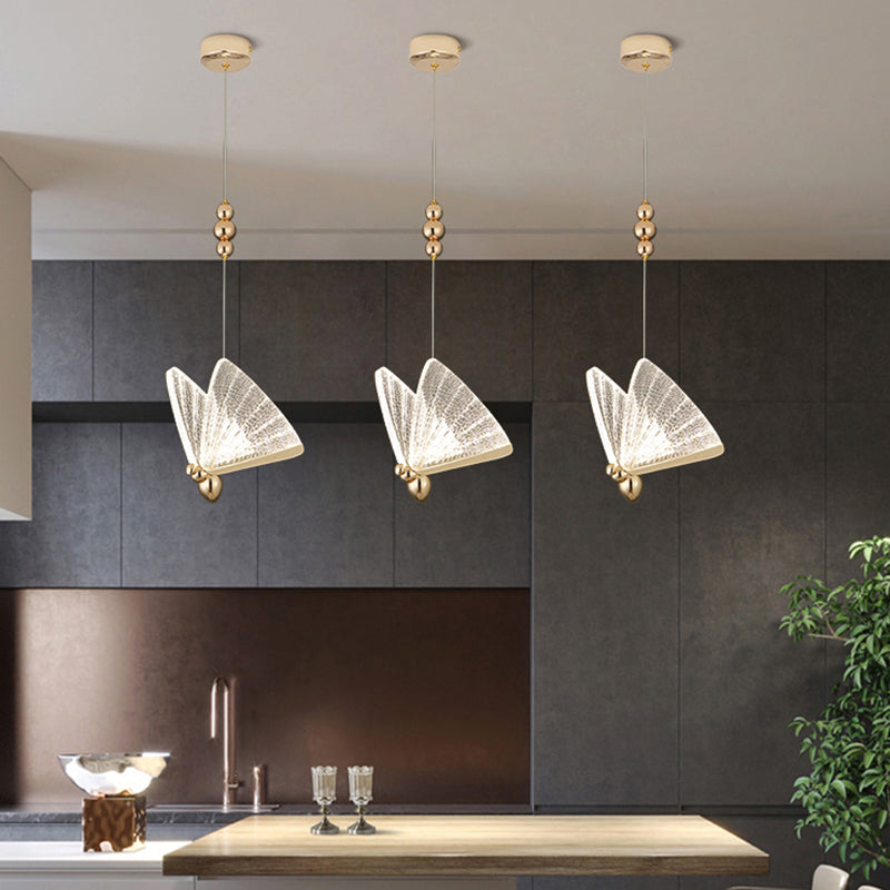 Éclairage pendentif en or