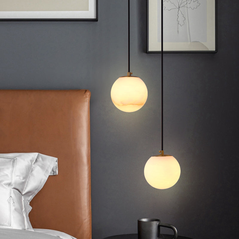 Pendre minimaliste moderne Lumière 1 Light Hanging Light en blanc pour salle à manger