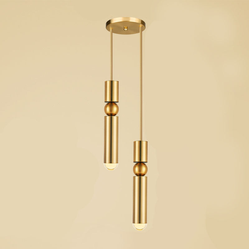 1/2 Lights Hanging Light in Gold Contemporary Pendant Lighting for Bedroom