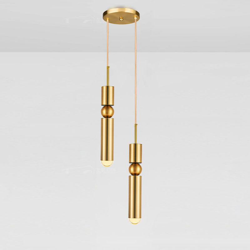 1/2 Lights Hanging Light in Gold Contemporary Pendant Lighting for Bedroom