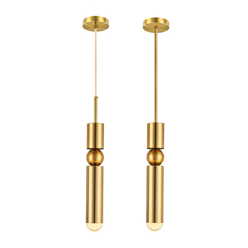 1/2 Lights Hanging Light in Gold Contemporary Pendant Lighting for Bedroom