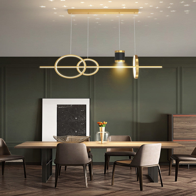 Linear Isola Lighting Acrilic Contemporary Simplicity Fishings a sospensione per il ristorante