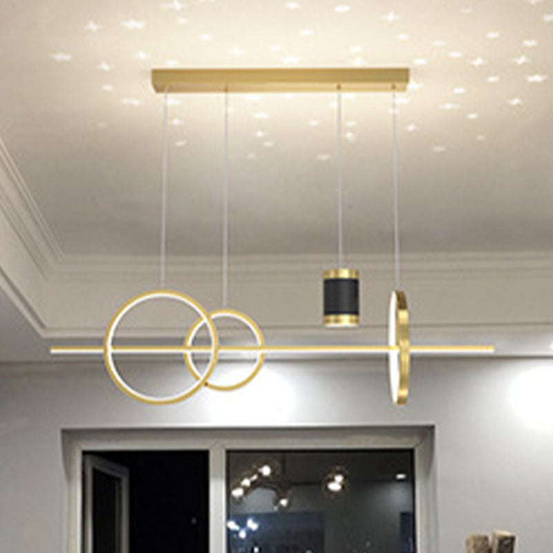 Linear Isola Lighting Acrilic Contemporary Simplicity Fishings a sospensione per il ristorante