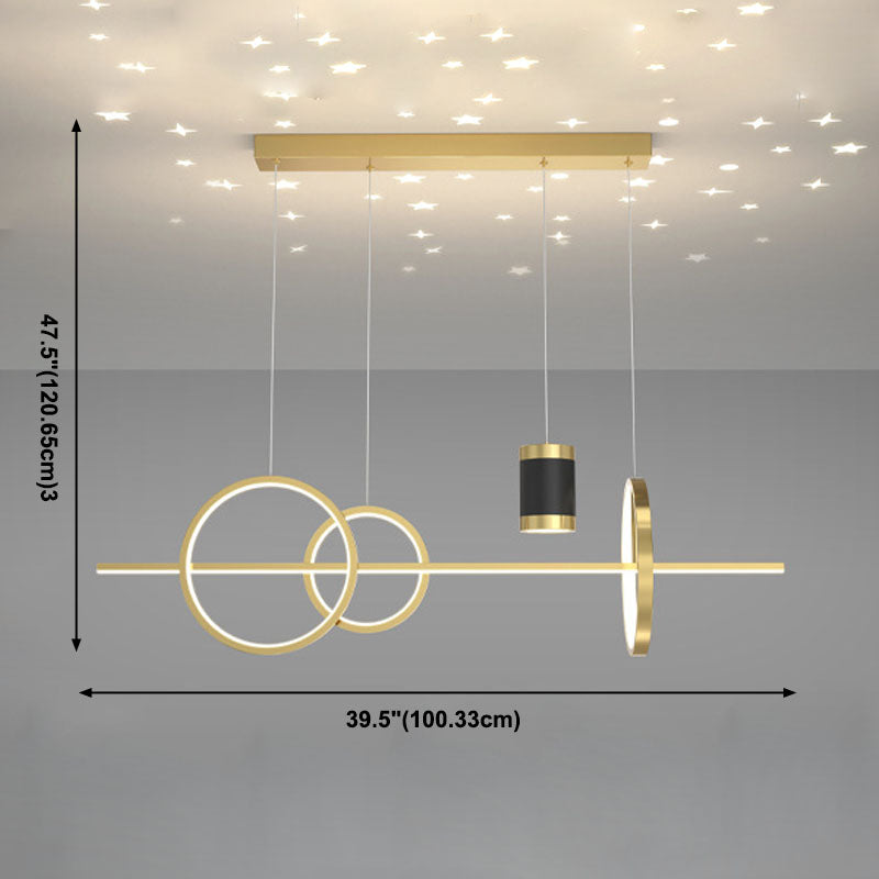 Linear Isola Lighting Acrilic Contemporary Simplicity Fishings a sospensione per il ristorante