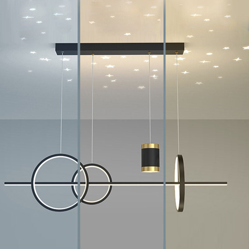 Linear Isola Lighting Acrilic Contemporary Simplicity Fishings a sospensione per il ristorante