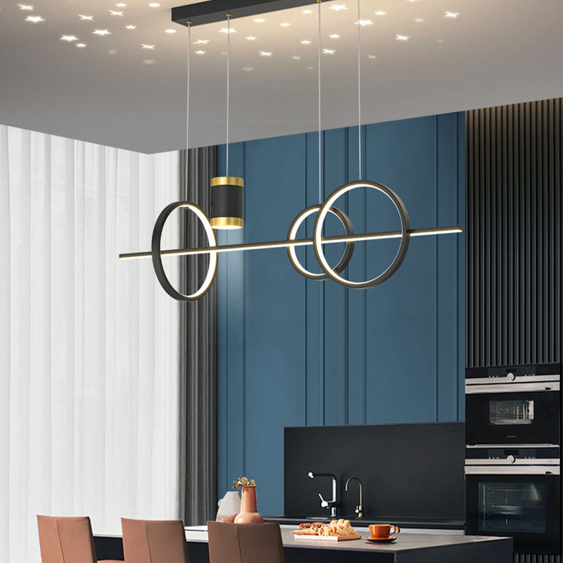 Linear Isola Lighting Acrilic Contemporary Simplicity Fishings a sospensione per il ristorante