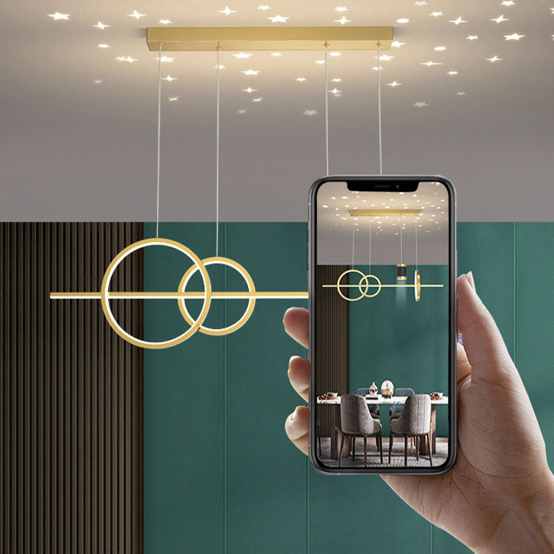 Linear Isola Lighting Acrilic Contemporary Simplicity Fishings a sospensione per il ristorante