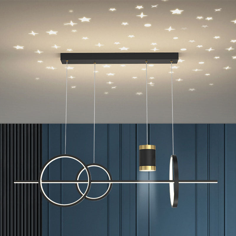 Linear Isola Lighting Acrilic Contemporary Simplicity Fishings a sospensione per il ristorante