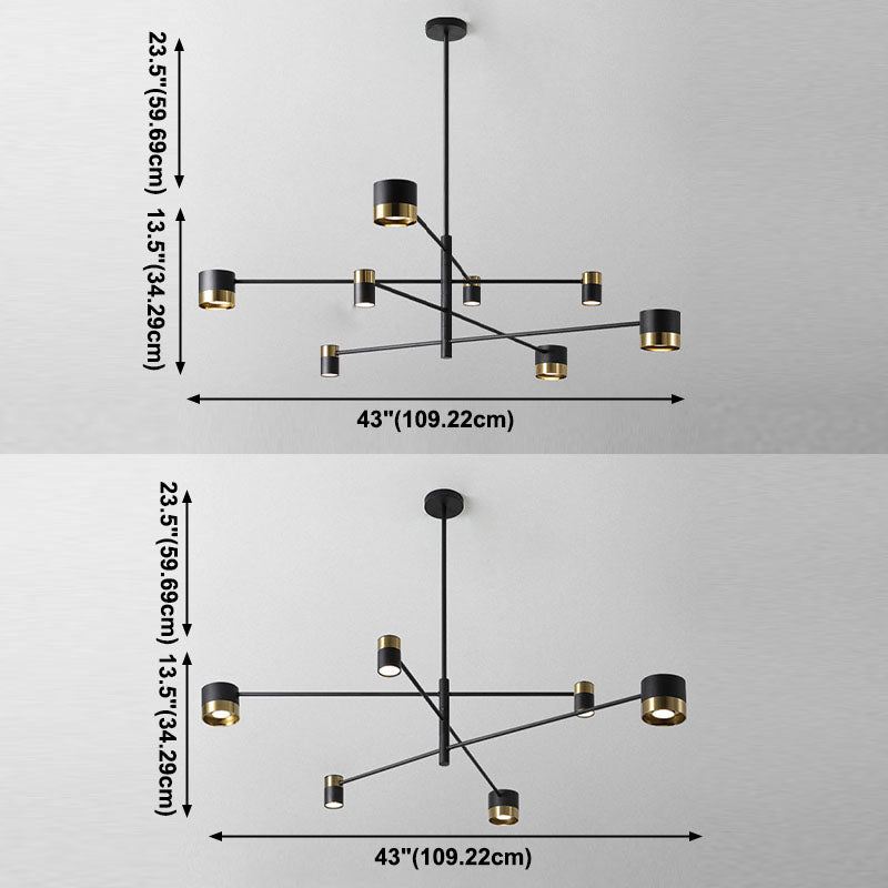 6/8 koppen plafond hanger licht postmoderne kroonluchter verlichtingsarmaturen