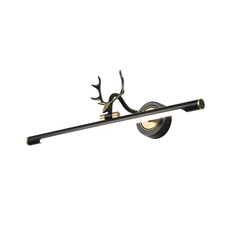 LED Mirror Lampe American Retro Style Badezimmer Toilettengeweihspiegel -Leuchte