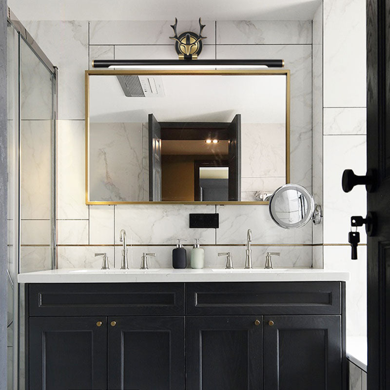 LED Mirror Lampe American Retro Style Badezimmer Toilettengeweihspiegel -Leuchte