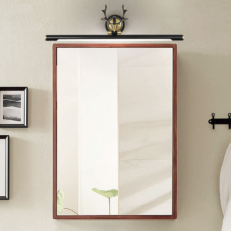 LED Mirror Lampe American Retro Style Badezimmer Toilettengeweihspiegel -Leuchte