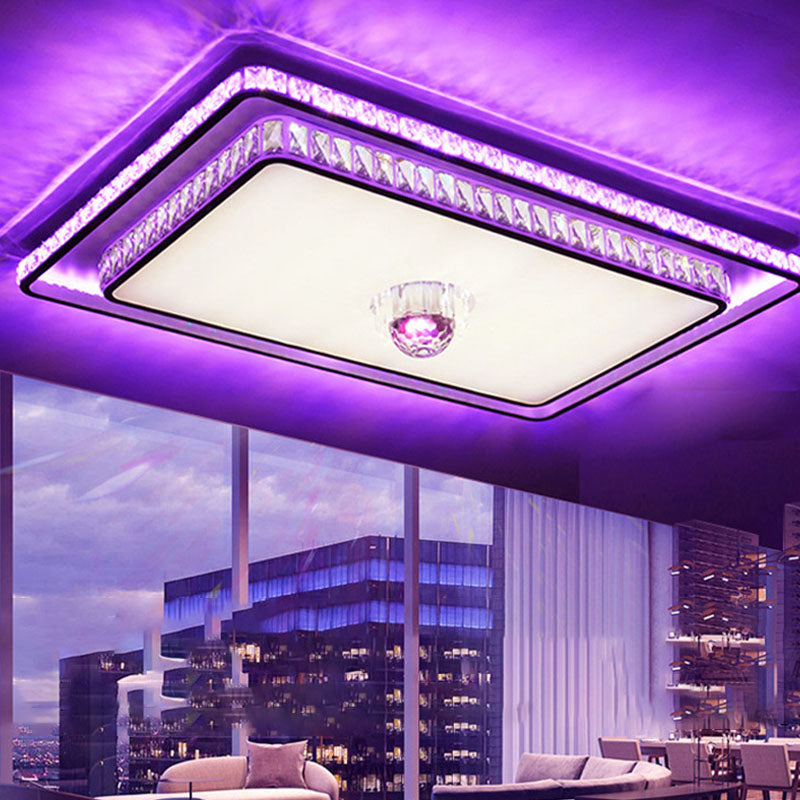 Luminaire encastré rectangulaire en métal, Style moderne, Bluetooth, musique, luminaire encastré doré