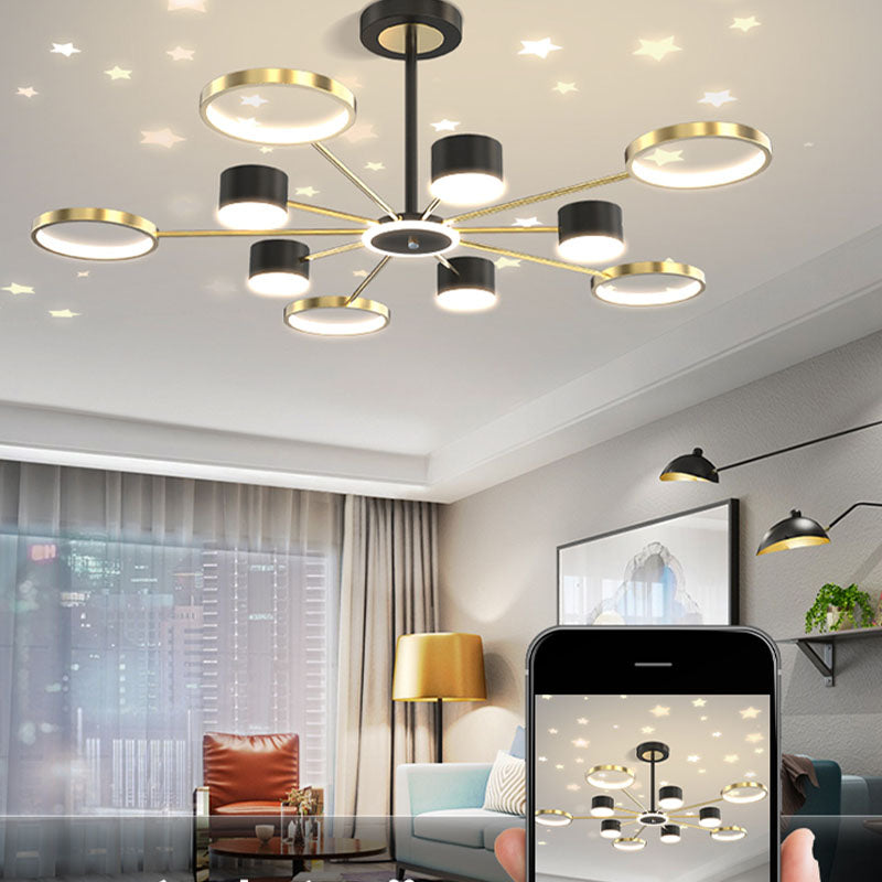 5/12 Köpfe Decke Anhänger Licht Einfachheit Kronleuchter Beleuchtung für Wohnzimmer