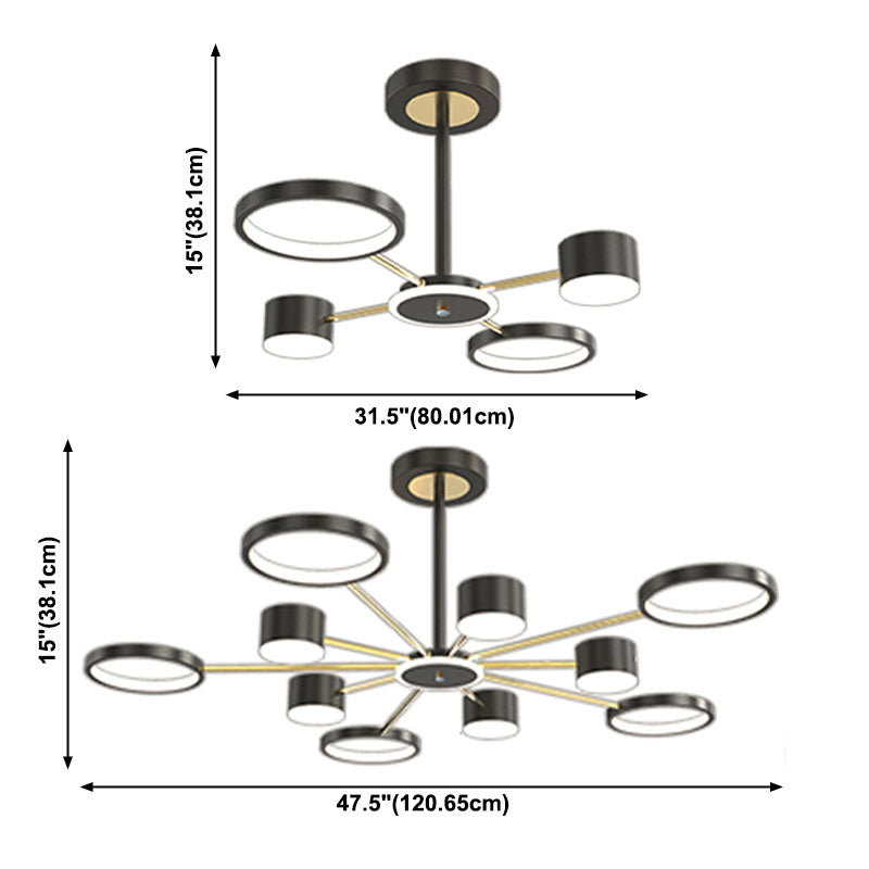 5/12 Köpfe Decke Anhänger Licht Einfachheit Kronleuchter Beleuchtung für Wohnzimmer