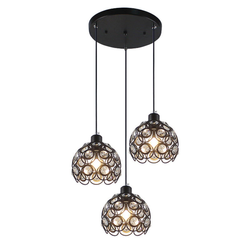 Nouveauté moderne Crystal Dome Light Light Modern Style LED Pendentif Light pour le chevet Bar