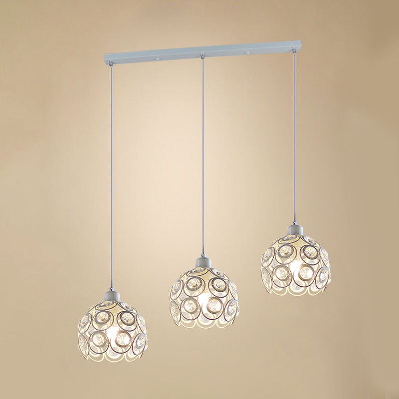 Nouveauté moderne Crystal Dome Light Light Modern Style LED Pendentif Light pour le chevet Bar