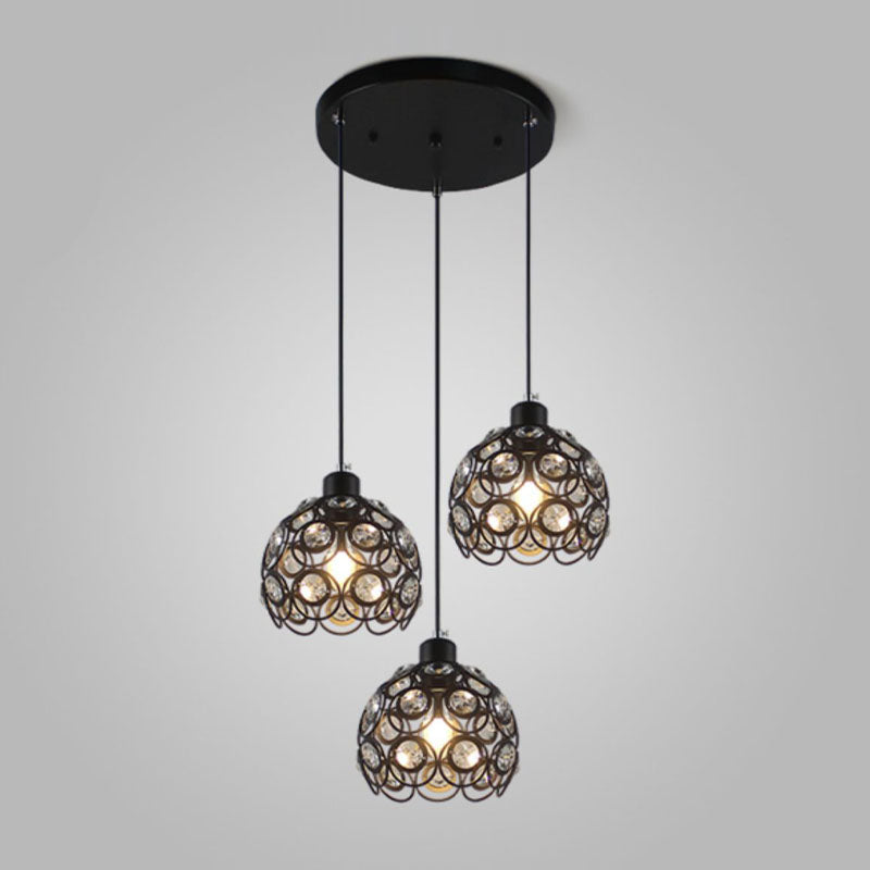 Nouveauté moderne Crystal Dome Light Light Modern Style LED Pendentif Light pour le chevet Bar
