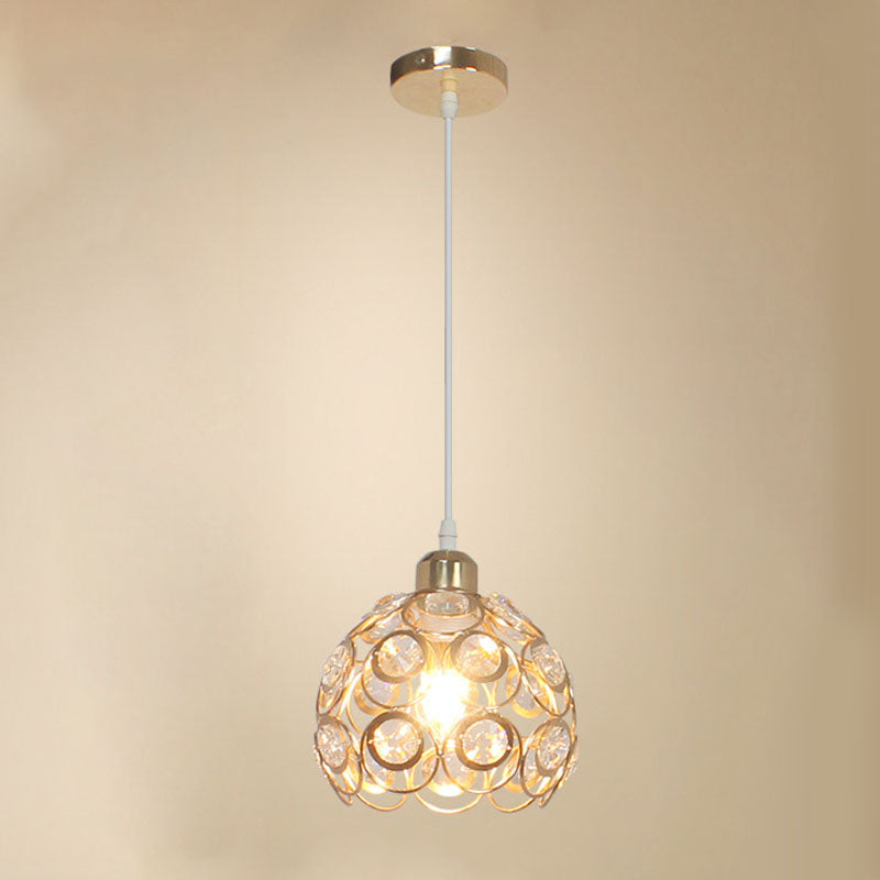 Nouveauté moderne Crystal Dome Light Light Modern Style LED Pendentif Light pour le chevet Bar